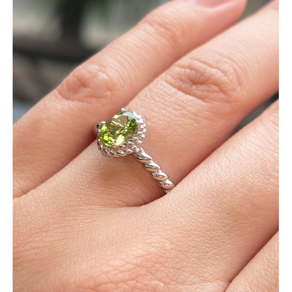 Peridot Birthstone Ring in Sterling Silver Image 2 Conti Jewelers Endwell, NY