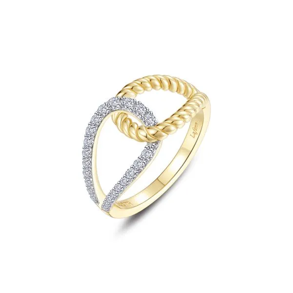 1/3 Ctw. Simulated Diamond Lover's Knot Ring in Yellow Gold Conti Jewelers Endwell, NY