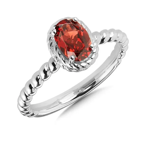 Garnet Birthstone Ring in Sterling Silver Conti Jewelers Endwell, NY