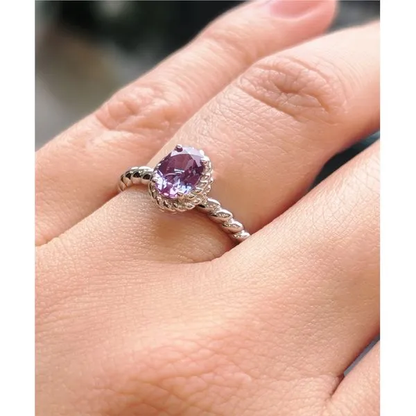 Lab-Grown Alexandrite Birthstone Ring in Sterling Silver Image 2 Conti Jewelers Endwell, NY