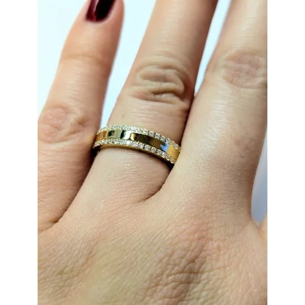 0.46cttw Sim Diamond Band in Yellow Gold Image 2 Conti Jewelers Endwell, NY