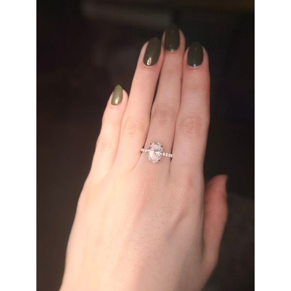 SS CZ Oval Solitaire Engagement Ring Image 2 Conti Jewelers Endwell, NY