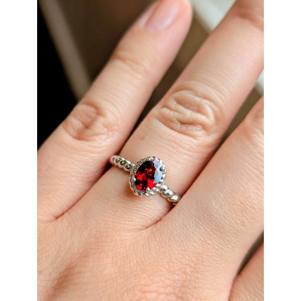 Garnet Birthstone Ring in Sterling Silver Image 2 Conti Jewelers Endwell, NY