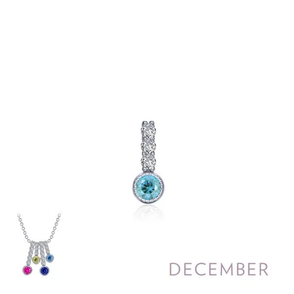 December Birthstone Love Pendant in Sterling Silver Conti Jewelers Endwell, NY