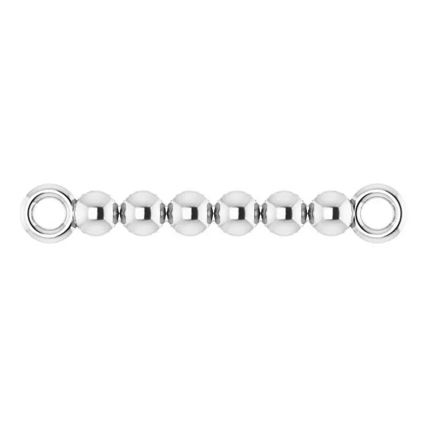 Beaded Bar Link in Sterling Silver Conti Jewelers Endwell, NY