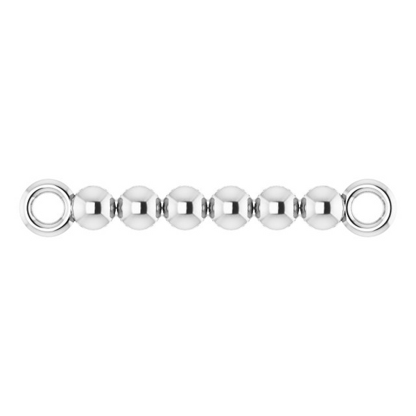 Beaded Bar Link in Sterling Silver Conti Jewelers Endwell, NY