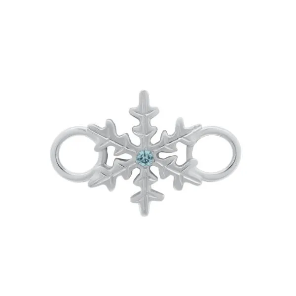 Blue Zircon Snowflake Convertible Clasp in Sterling Silver Conti Jewelers Endwell, NY