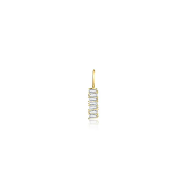 Baguette Bar Charm Pendant in Yellow Gold Conti Jewelers Endwell, NY