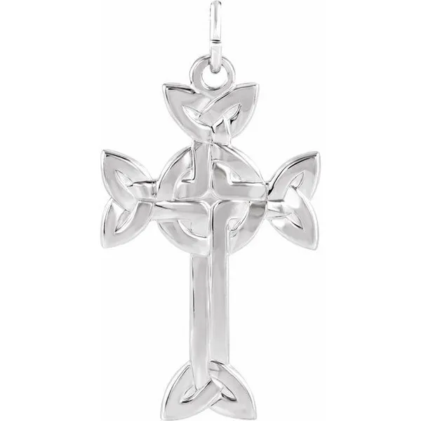 31x20mm Celtic-Inspired Cross Pendant in Sterling Silver Conti Jewelers Endwell, NY