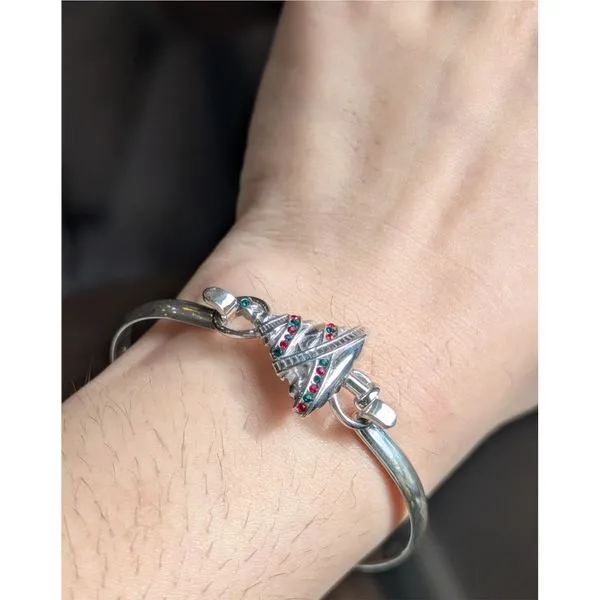 Traditonal Christmas Tree Convertible Clasp in Sterling Silver Image 2 Conti Jewelers Endwell, NY