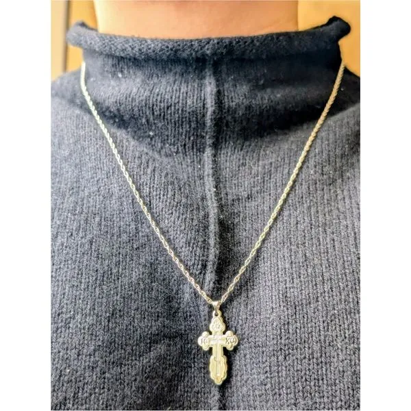 Orthodox Cross Pendant in Sterling Silver Image 2 Conti Jewelers Endwell, NY