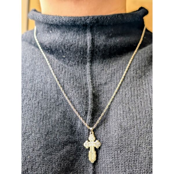 Orthodox Cross Pendant in Sterling Silver Image 2 Conti Jewelers Endwell, NY