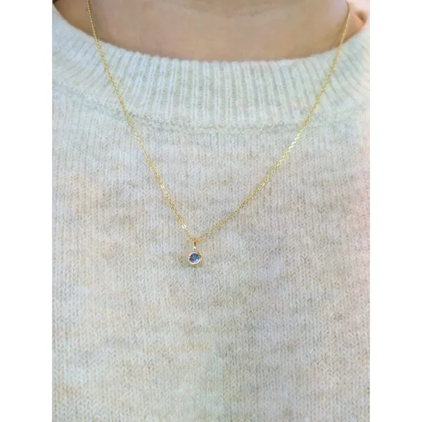 December Birthstone Charm Pendant in Yellow Gold Image 2 Conti Jewelers Endwell, NY