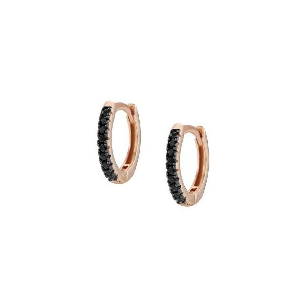 Easychic Hoop Earrings with Cubic Zirconia in 22k Rose Gold Conti Jewelers Endwell, NY