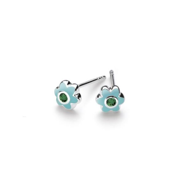 Girls May CZ Birthstone Flower Stud Earrings Conti Jewelers Endwell, NY