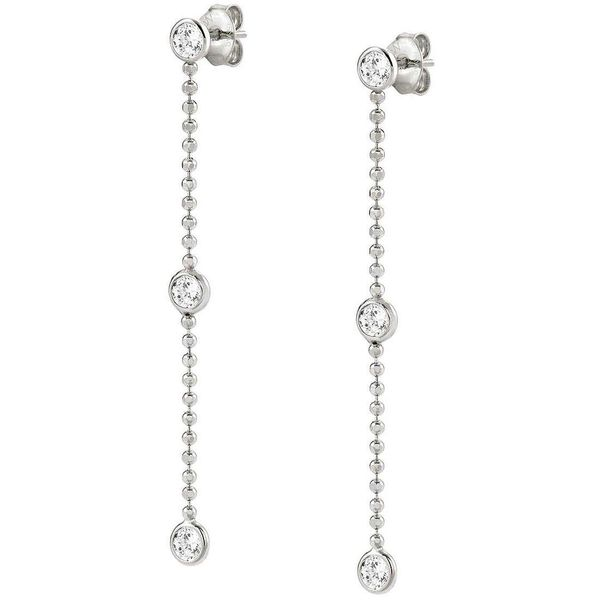 Drop Earrings in Silver and Colored Crystal Conti Jewelers Endwell, NY