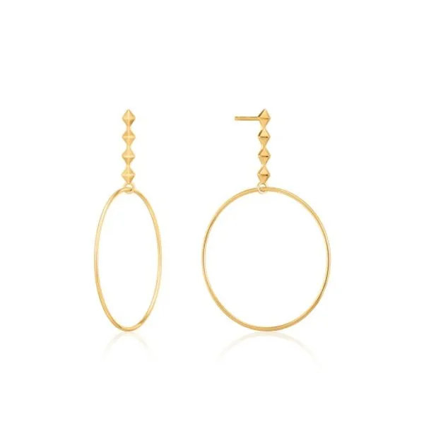 Gold Spike Hoop Earrings Conti Jewelers Endwell, NY