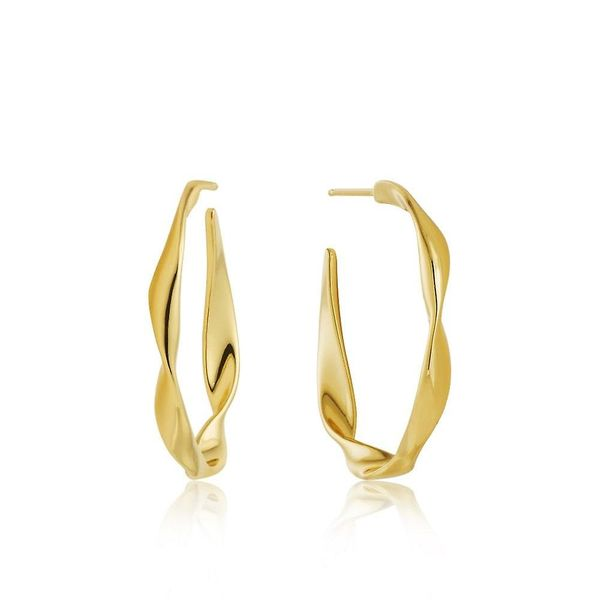 Gold Twist Hoop Earrings Conti Jewelers Endwell, NY