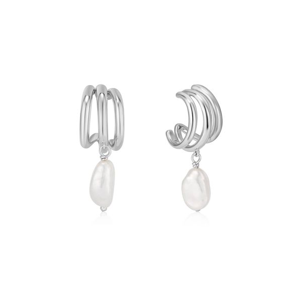 Silver Triple Mini Hoop Earrings Conti Jewelers Endwell, NY