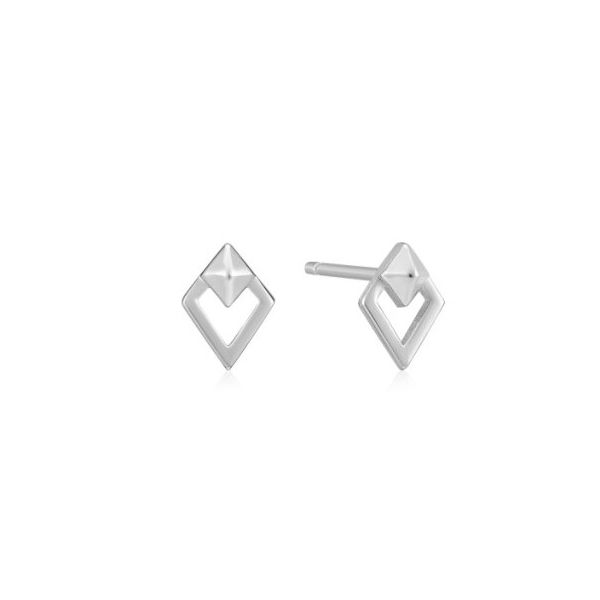 Silver Spike Diamond Stud Earrings Conti Jewelers Endwell, NY