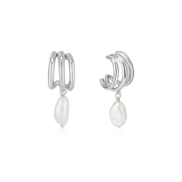 Silver Triple Mini Hoop Earrings Conti Jewelers Endwell, NY