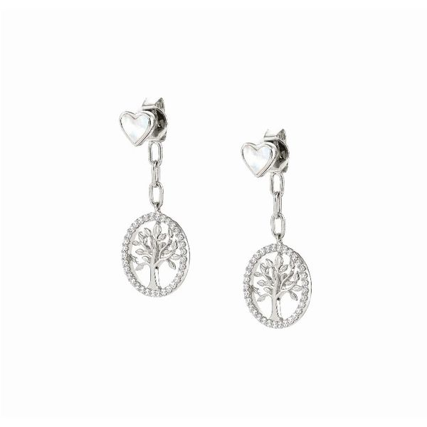 Vita Earrings with Mother of Pearl Hearts in Sterling Silver Conti Jewelers Endwell, NY