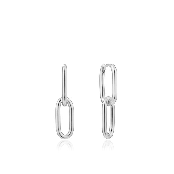 Silver Cable Link Earrings Conti Jewelers Endwell, NY