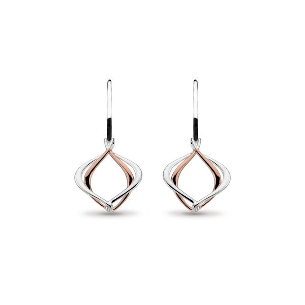 Entwine Alicia Small Rose Gold Plate Drop Earrings Image 2 Conti Jewelers Endwell, NY