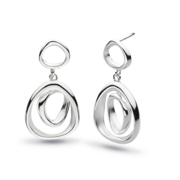 Coast Shore Double Link Sandblast Drop Earrings Conti Jewelers Endwell, NY