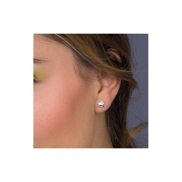 Miniature Shining Star Stud Earrings Image 2 Conti Jewelers Endwell, NY
