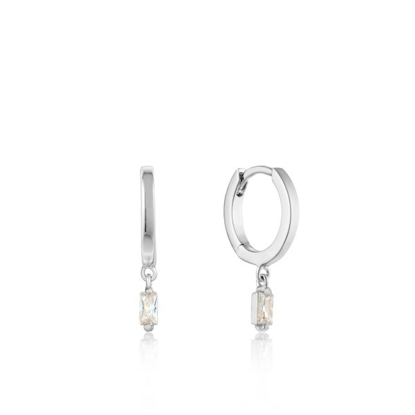 Silver Glow Huggie Hoops Conti Jewelers Endwell, NY