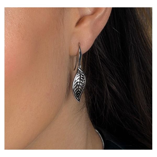 Blossom Eden Small Leaf Drop Earrings Image 2 Conti Jewelers Endwell, NY