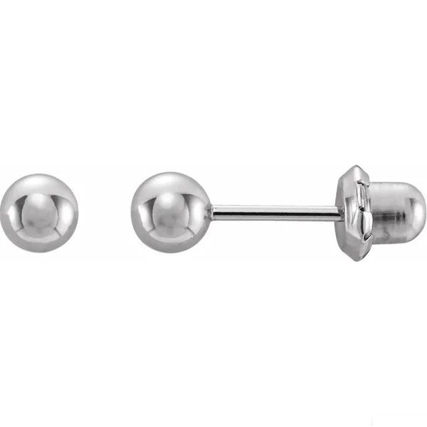 3mm Ball Stud Piercing Earrings in Stainless Steel Conti Jewelers Endwell, NY