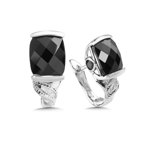 Onyx Earrings in Sterling Silver Conti Jewelers Endwell, NY