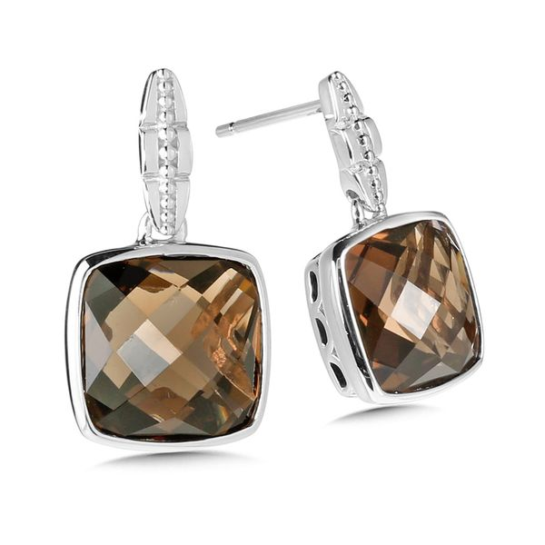 Smoky Quartz Earrings in Sterling Silver Conti Jewelers Endwell, NY