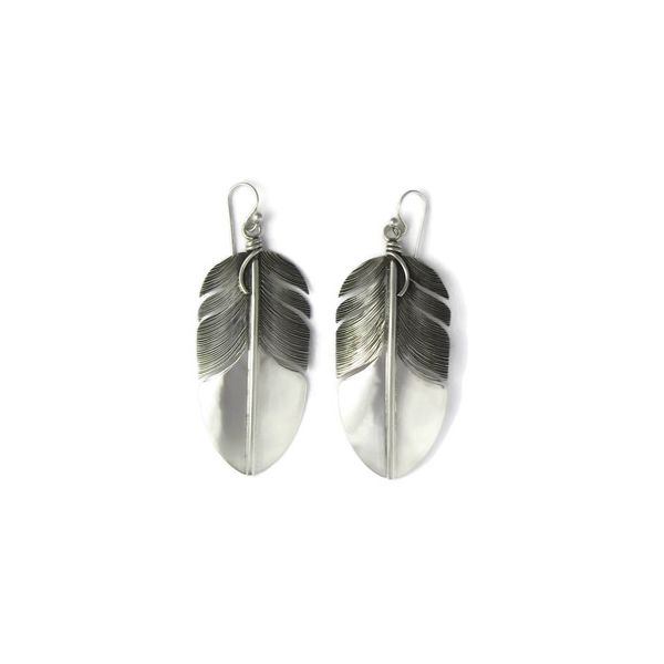 Sterling Silver Feather Earrings by Lena Platero Conti Jewelers Endwell, NY