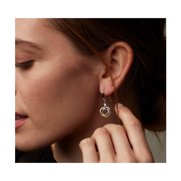 Bevel Trilogy Drop Earrings Image 2 Conti Jewelers Endwell, NY