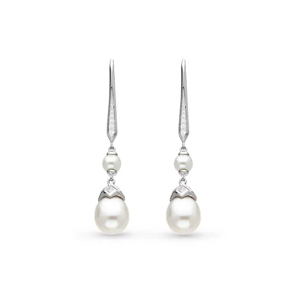 Astoria Glitz Pearl Drop Earrings Conti Jewelers Endwell, NY