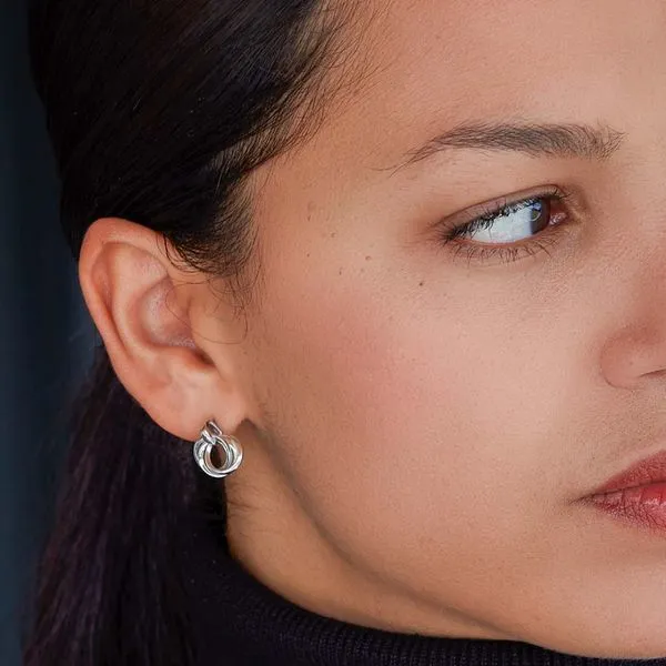 Bevel Trilogy Drop Earrings Image 2 Conti Jewelers Endwell, NY