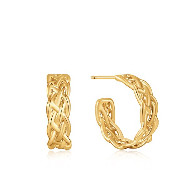 Gold Rope Chunky Hoop Earrings Conti Jewelers Endwell, NY