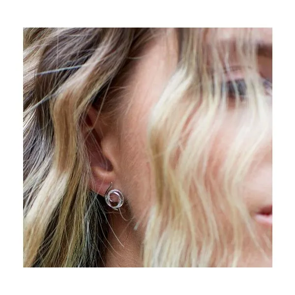 Helix Wrap Pavé Stud Earrings in Sterling Silver Image 2 Conti Jewelers Endwell, NY