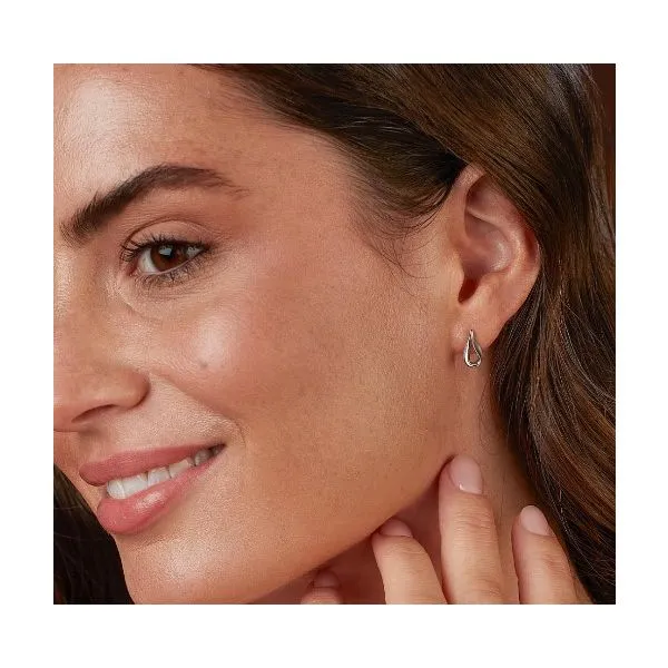 Serenity Dainty Stud Earrings in Sterling Silver Image 2 Conti Jewelers Endwell, NY
