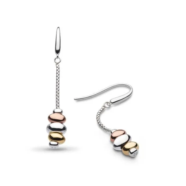 Coast Tumble Golden Drop Earrings in Sterling Silver & 18k Gold Plate Conti Jewelers Endwell, NY