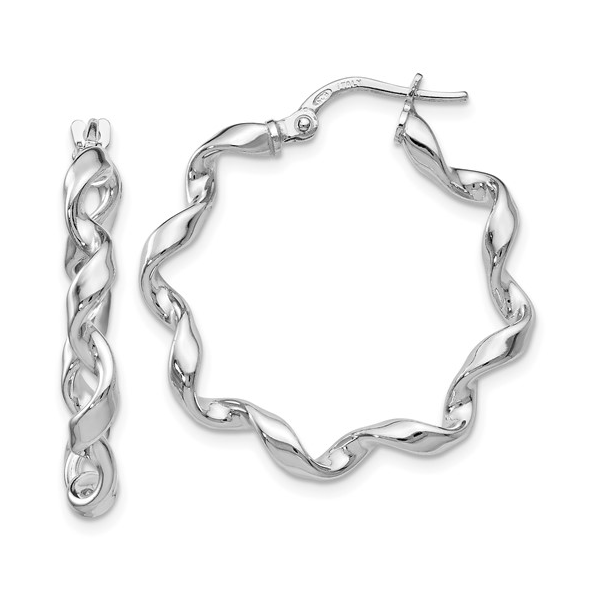 Twisted Hoop Earrings in Sterling Silver Conti Jewelers Endwell, NY