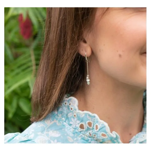 Coast Tumble Sand Drop Earrings in Sterling Silver Image 2 Conti Jewelers Endwell, NY