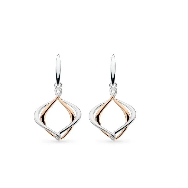 Alicia Rose Grande Drop Earrings in Sterling Silver & 14k Rose Gold Conti Jewelers Endwell, NY