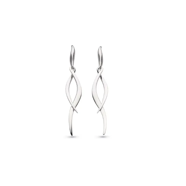 Entwine Twine Twist Drop Earrings in Sterling Silver Conti Jewelers Endwell, NY