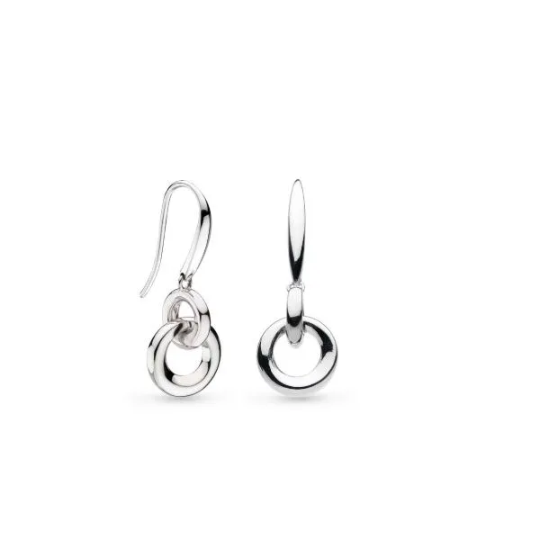 Bevel Cirque Link Drop Earrings in Sterling Silver Conti Jewelers Endwell, NY