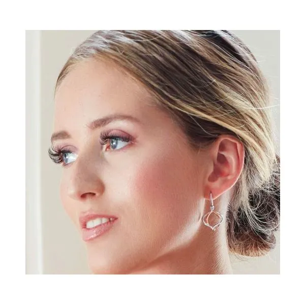 Alicia Rose Grande Drop Earrings in Sterling Silver & 14k Rose Gold Image 2 Conti Jewelers Endwell, NY