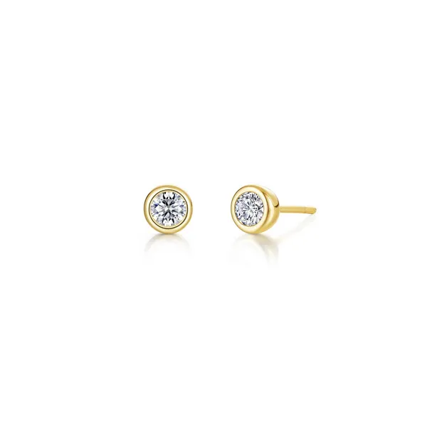 April Birthstone Earrings in Yellow-Gold-Plated Sterling Silver Conti Jewelers Endwell, NY